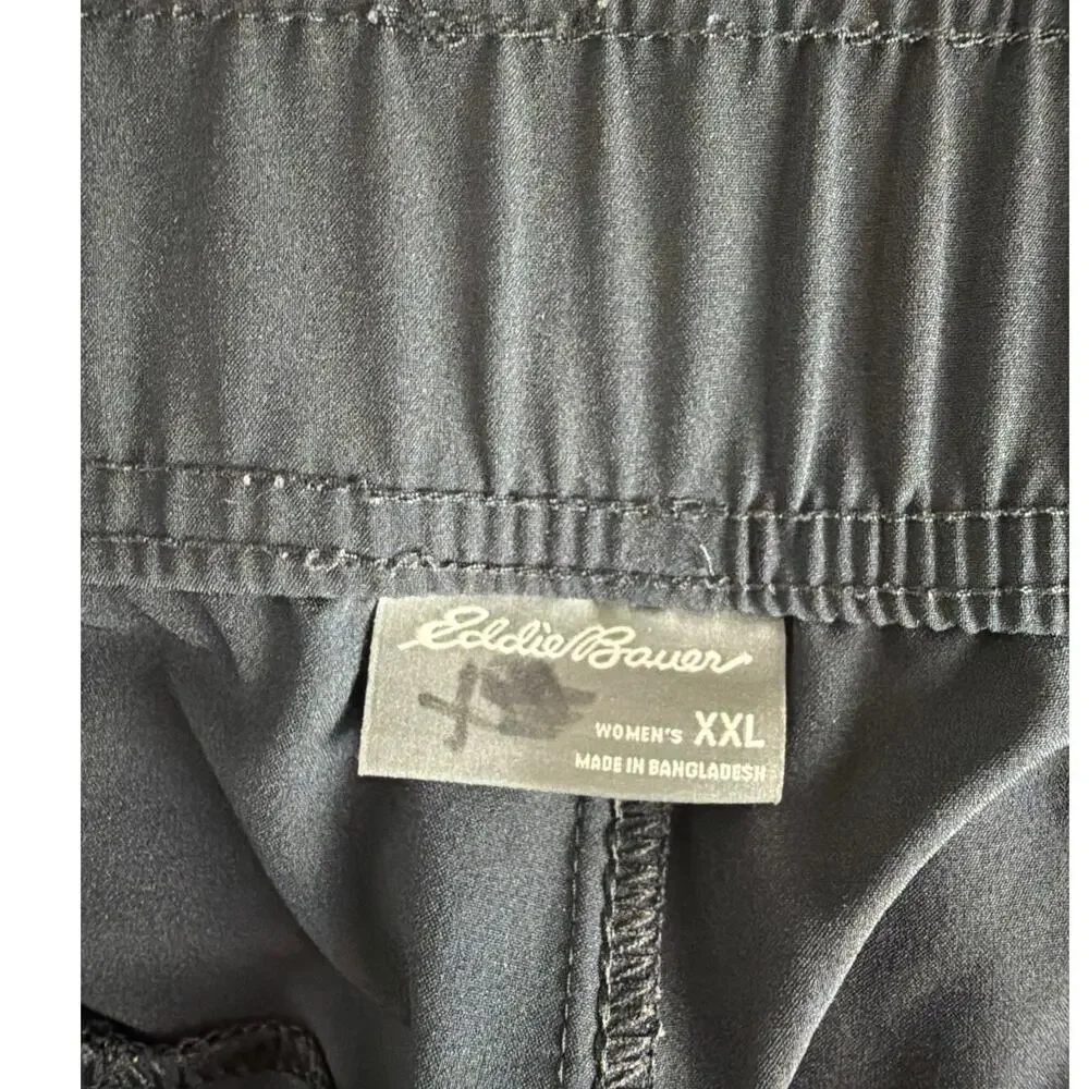 Eddie Bauer Womens Black Pull On Pants Size‎ XXL Black 28